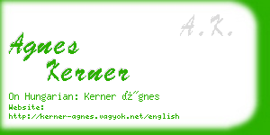 agnes kerner business card